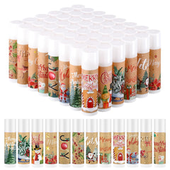 Maxcheck Christmas lip balms with festive designs for gifting and sharing.