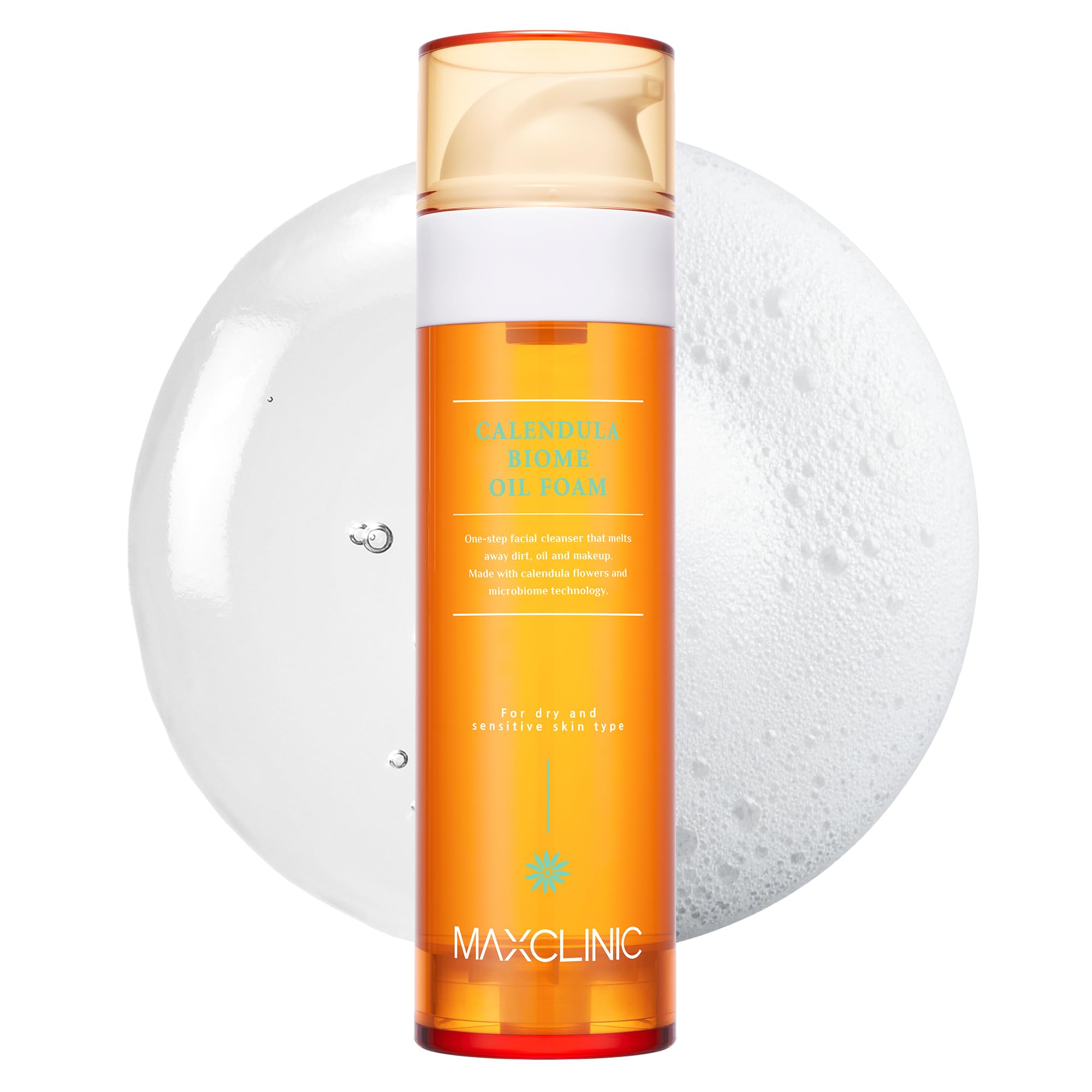 MAXCLINIC Calendula Biome Oil to Foam foam-lather for gentle cleansing