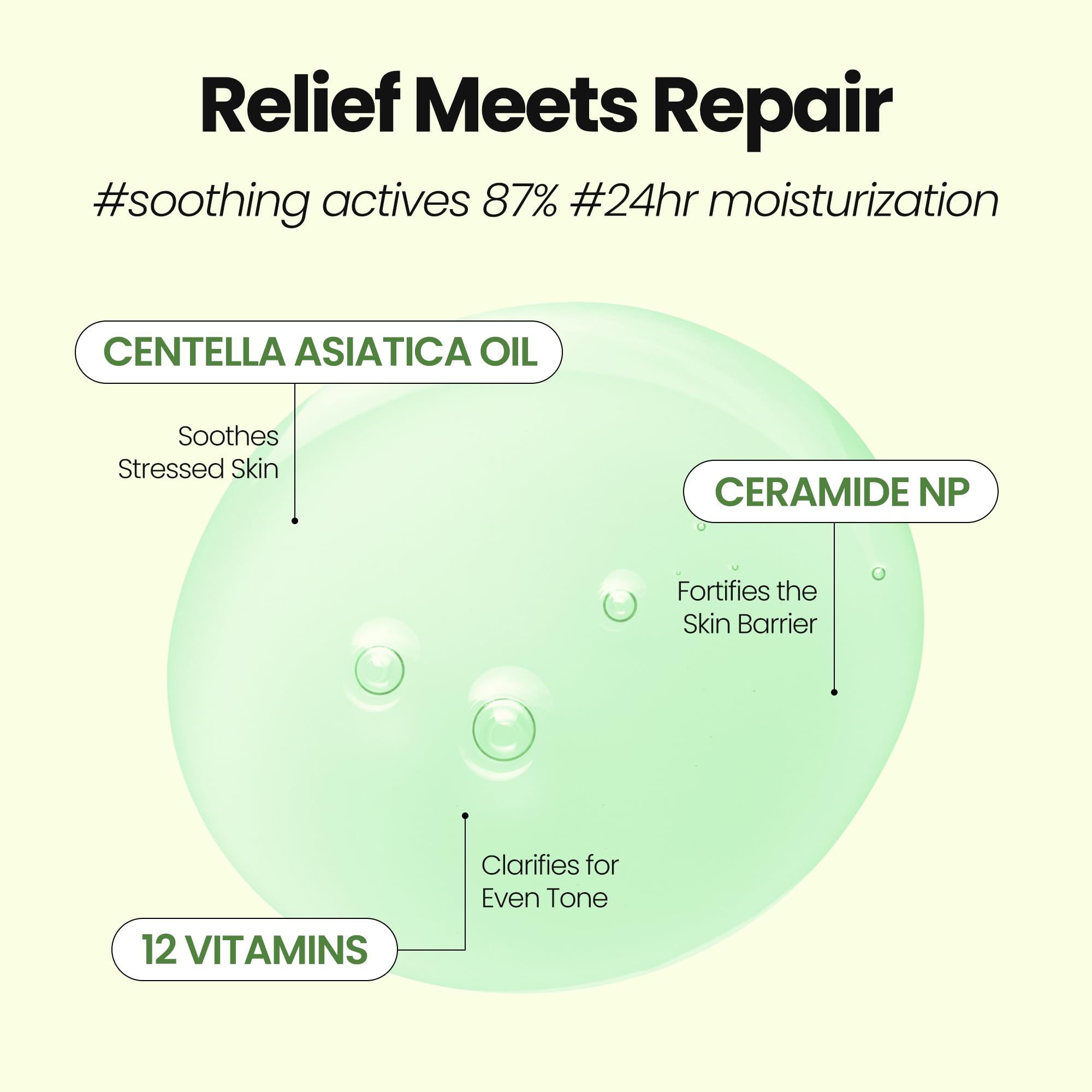 MAXCLINIC Cica Biome Oil to Foam Centella Asiatica supports soothing cleanse.