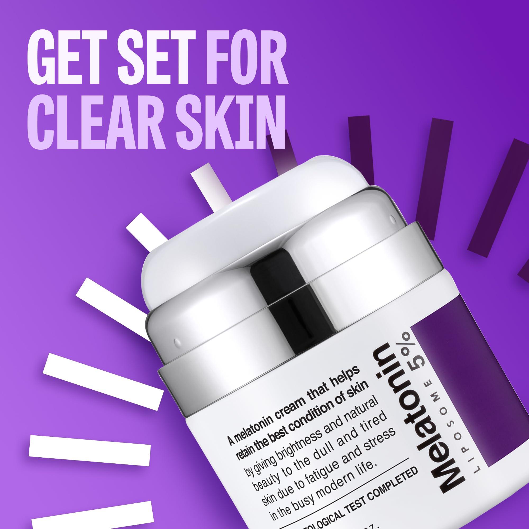 MAXCLINIC Time Return Melatonin Cream swatch on skin promotes radiant hydration.