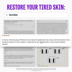 MAXCLINIC Time Return Melatonin Cream texture-closeup reveals creamy consistency and smooth absorption.