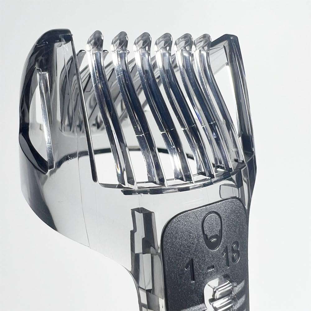 Maxeylead Philips QuickGroom compatible trimmer comb demonstrates easy swap for quick grooming.
