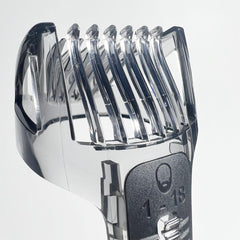 Maxeylead Philips QuickGroom compatible trimmer comb demonstrates easy swap for quick grooming.