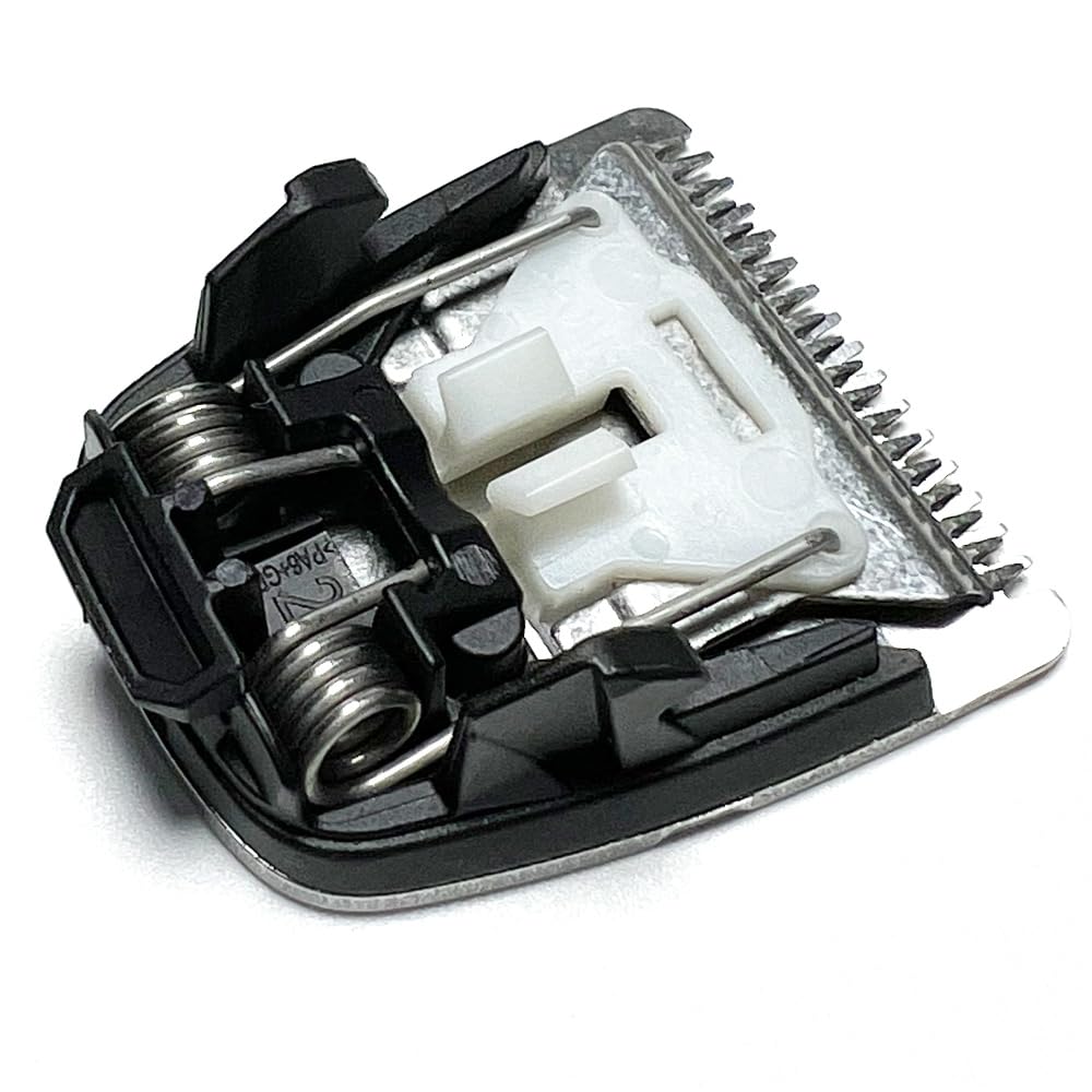Maxeylead trimmer blade closeup metal—precise edge for closer beard trim.
