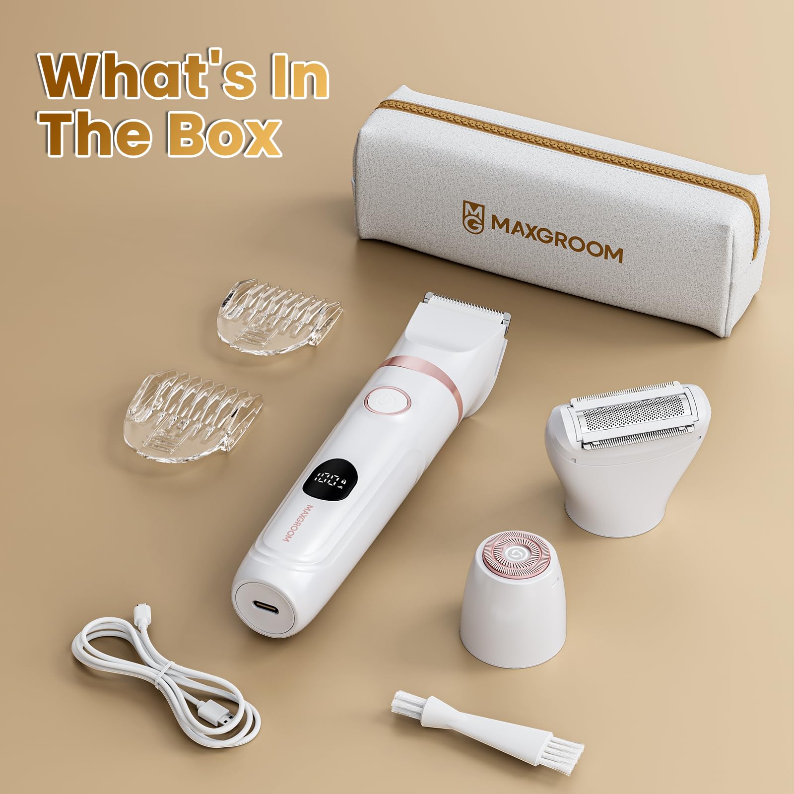 MAXGROOM premium white finish adds a sleek gift-ready look