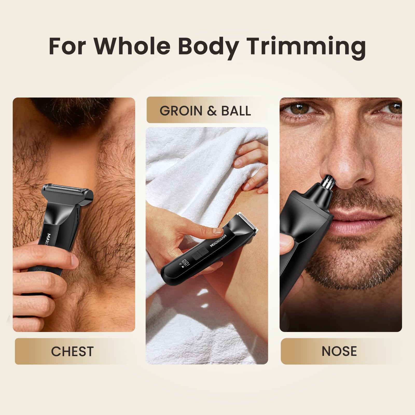 MAXGROOM 3D-foil shaver delivers precise, skin-safe shaving for sensitive areas