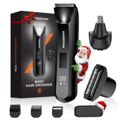MAXGROOM Manscape 3-in-1 heads show interchangeable system for versatile grooming across body and groin
