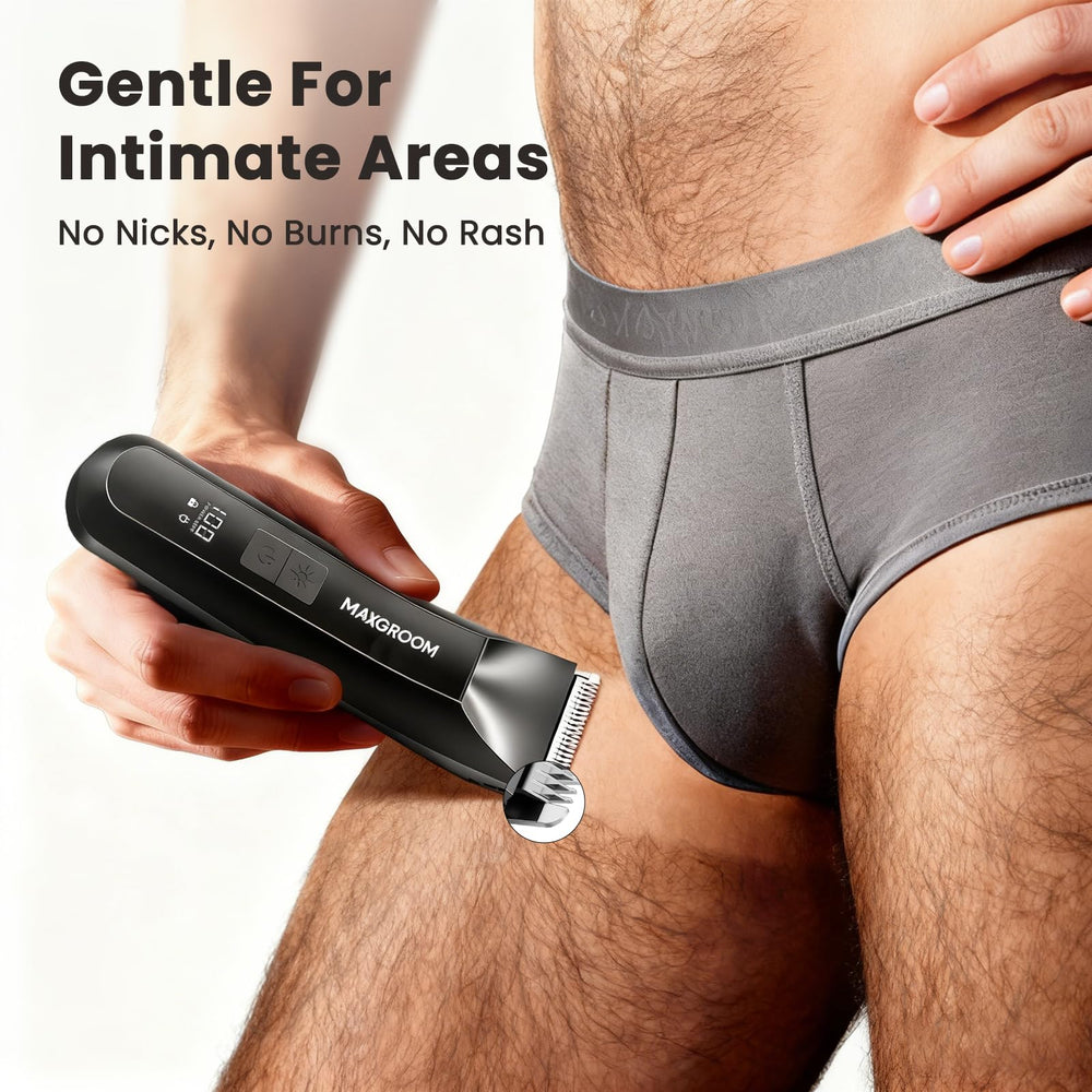 MAXGROOM IPX7 waterproof design allows wet or dry grooming in the shower