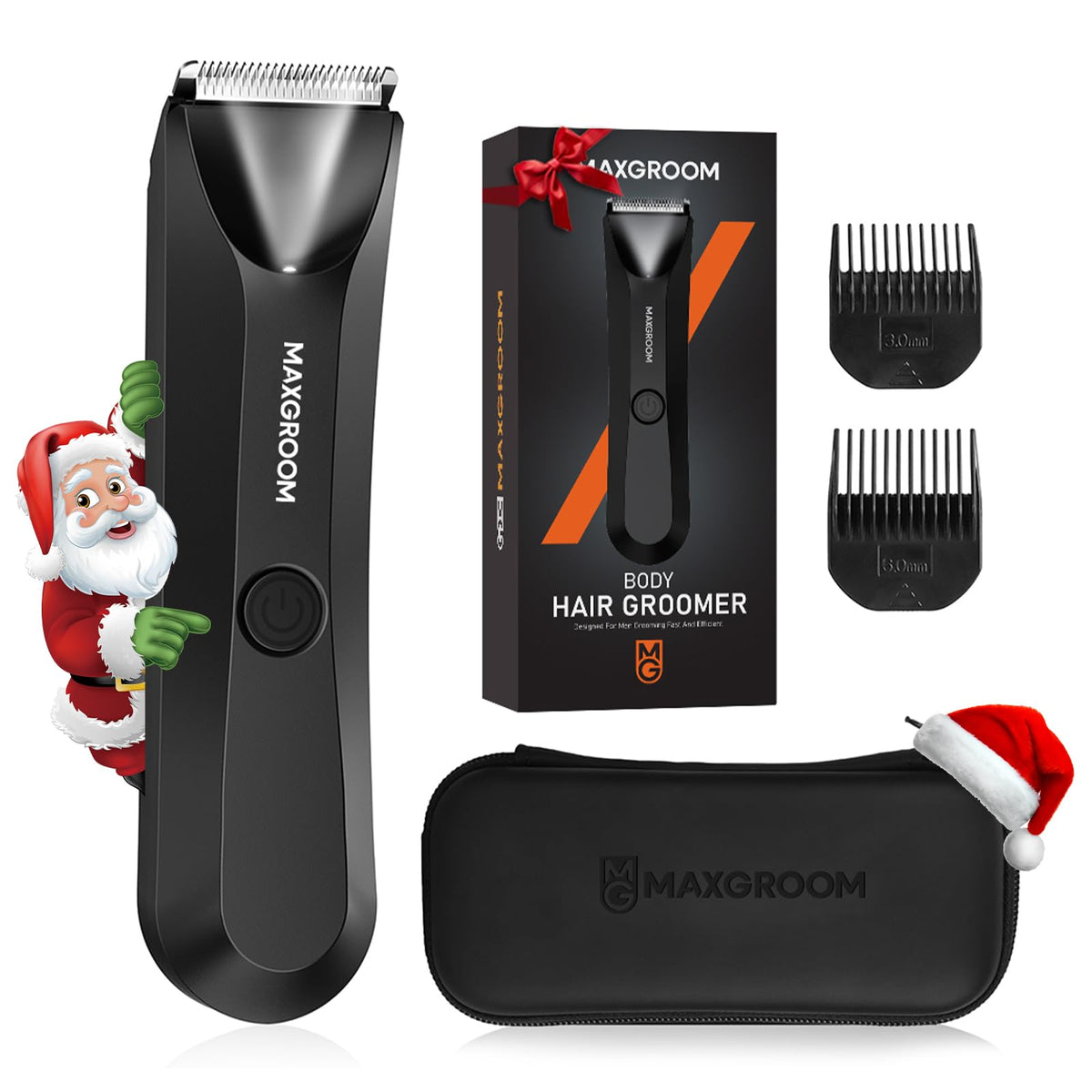 MAXGROOM blade close-up showing hypoallergenic blades for sensitive grooming