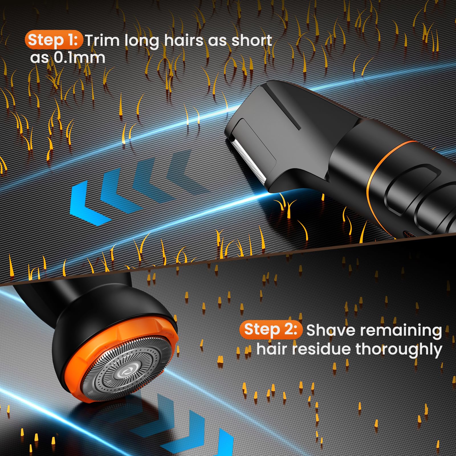 MAXGROOM smart LED display shows remaining power and charging status