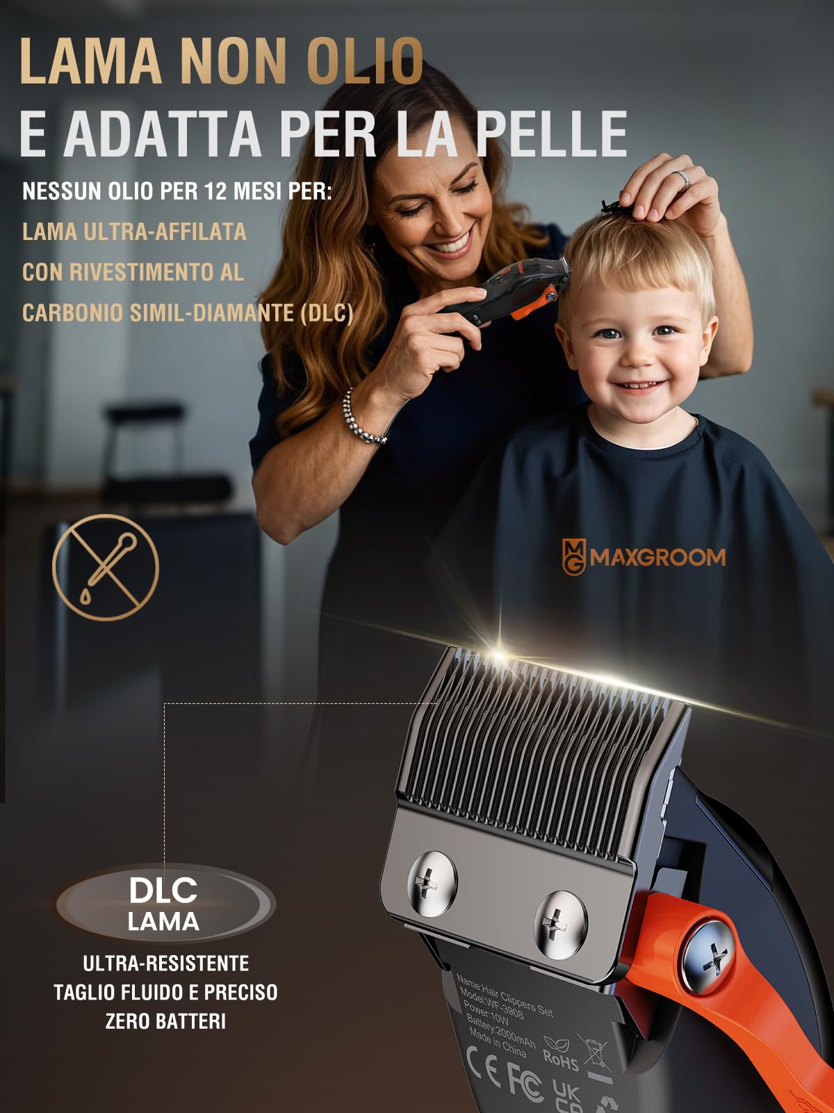 MAXGROOM zero-gap trimmer detailing clean edges and precise lines
