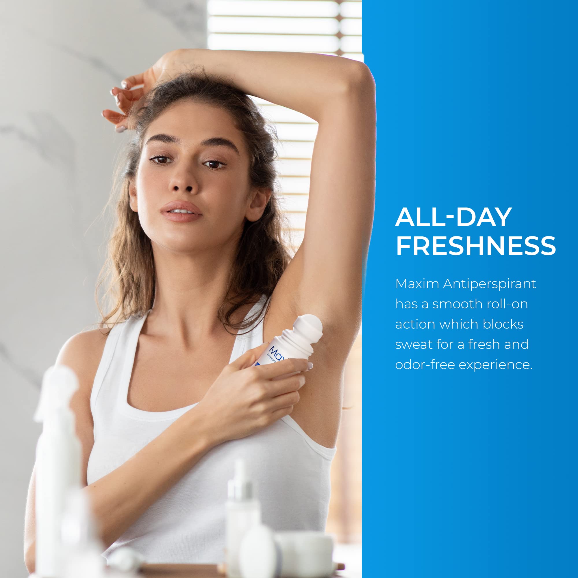 MAXIM night-application guide demonstrates convenient evening use for optimal results.