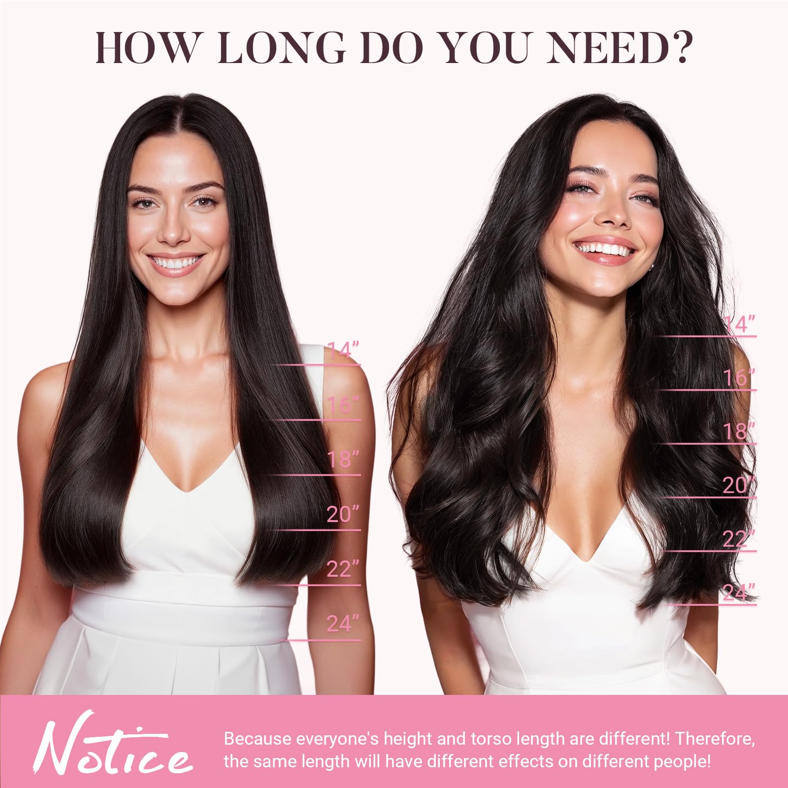 MAXITA 7-piece set totaling 120g for versatile length and volume