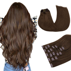 MAXITA clip-in extensions with real human hair for natural everyday volume