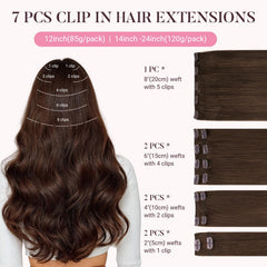 MAXITA clip-in extensions in silky soft Remy hair for smooth movement