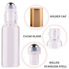 MaxMau 5ml glass roller bottle with droppers for easy sample sharing.