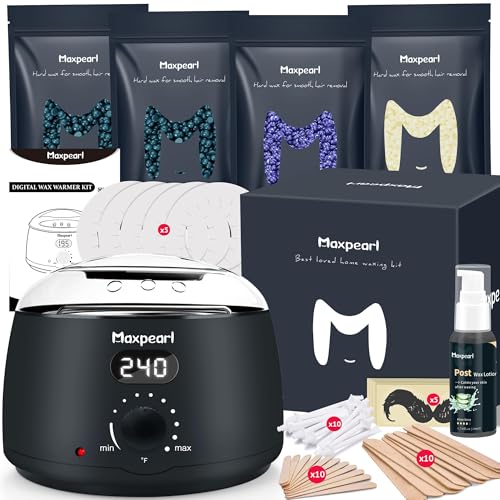 Maxpearl digital wax warmer with LCD display for safe at-home waxing