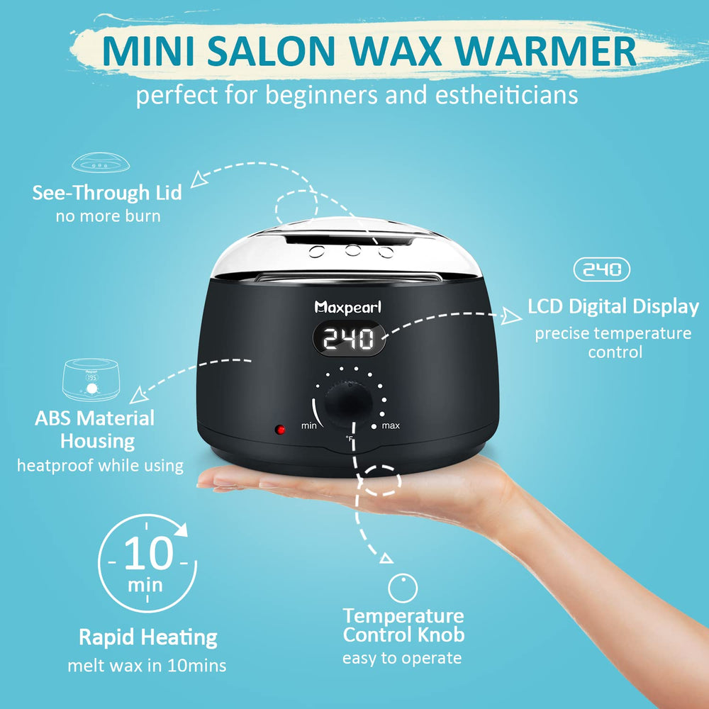 Maxpearl four wax formulas cover eyebrows, bikini, arms and legs