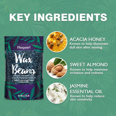 Maxpearl wax beads during application demonstrating smooth, low-temperature waxing on skin.