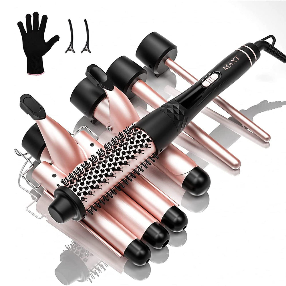 MAX-T Maxt 5-in-1 set main view shows versatile curling options for varied looks.