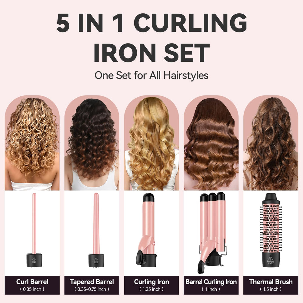 MAX-T barrel 0.35inch close-up highlights compact size for delicate curls.