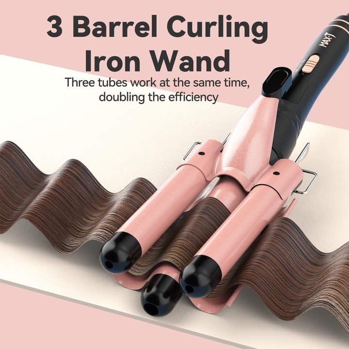MAX-T curling brush heats evenly for smooth straightening and brushing curls.