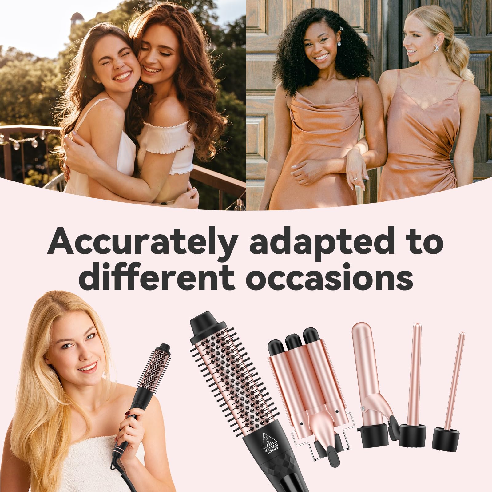 MAX-T hair clips secure sections for precise curling results.