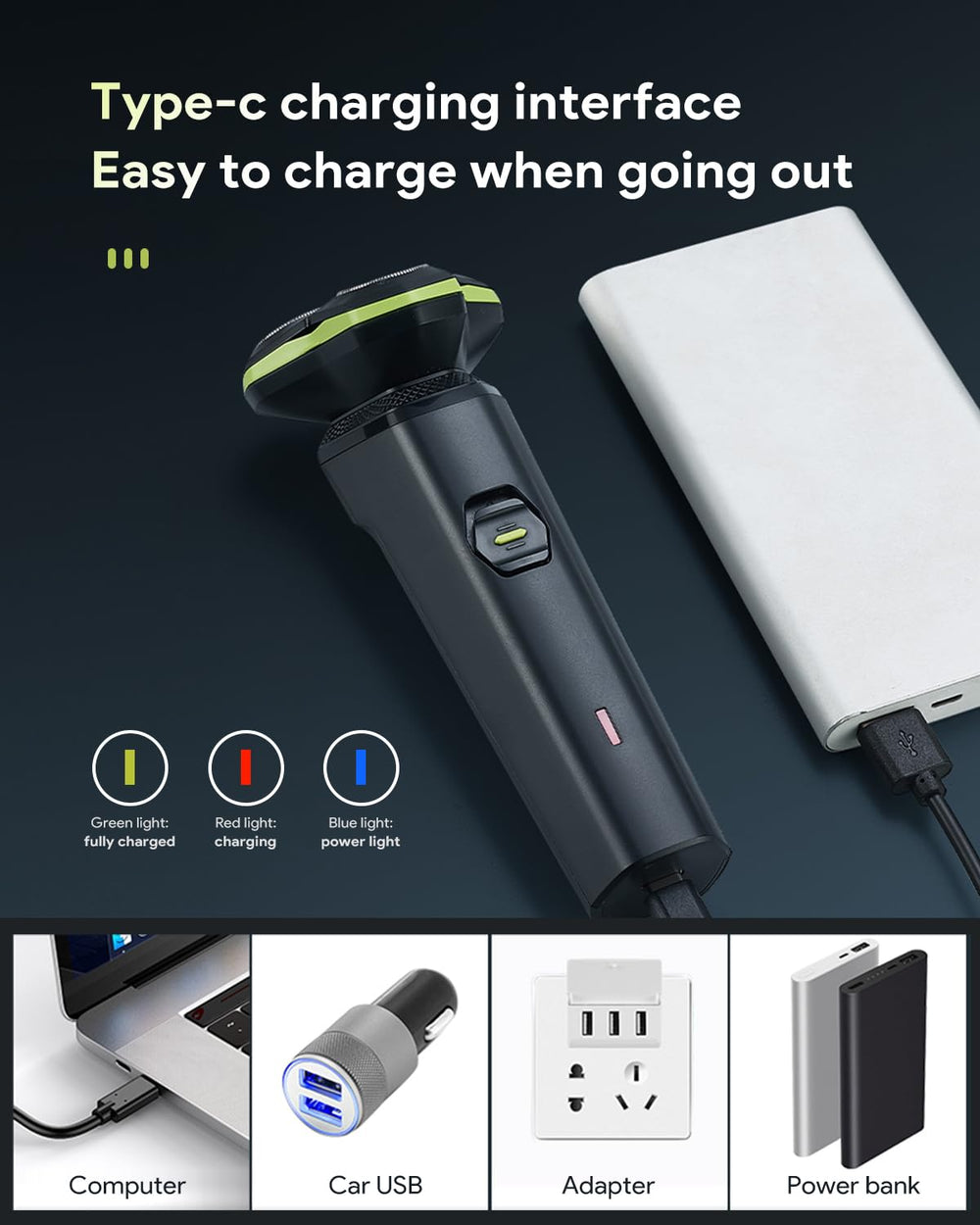 MAXWISDOM cordless use supports grooming anywhere without a plug.