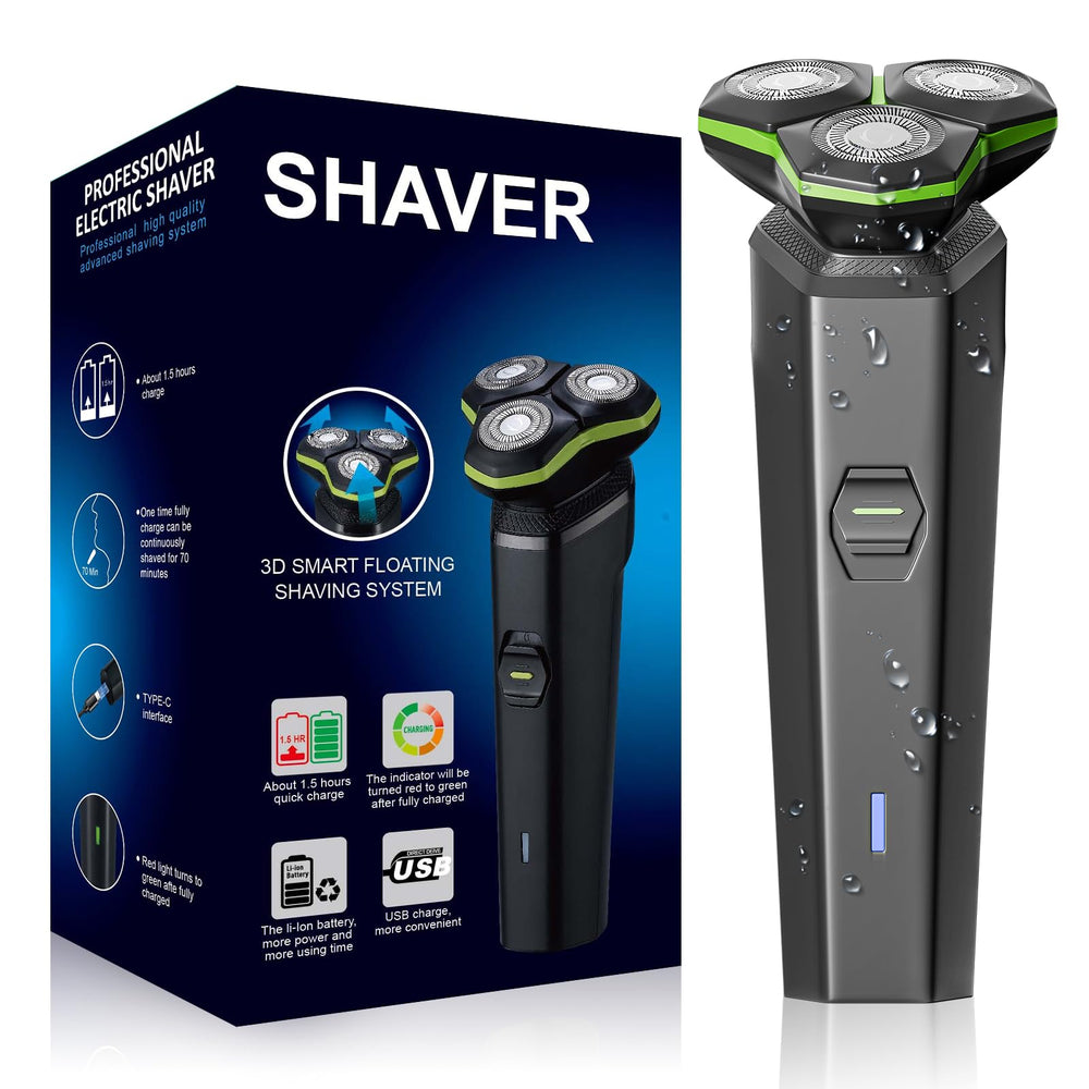 MAXWISDOM electric razor with magnetic detachable head for quick cleaning and easy maintenance.