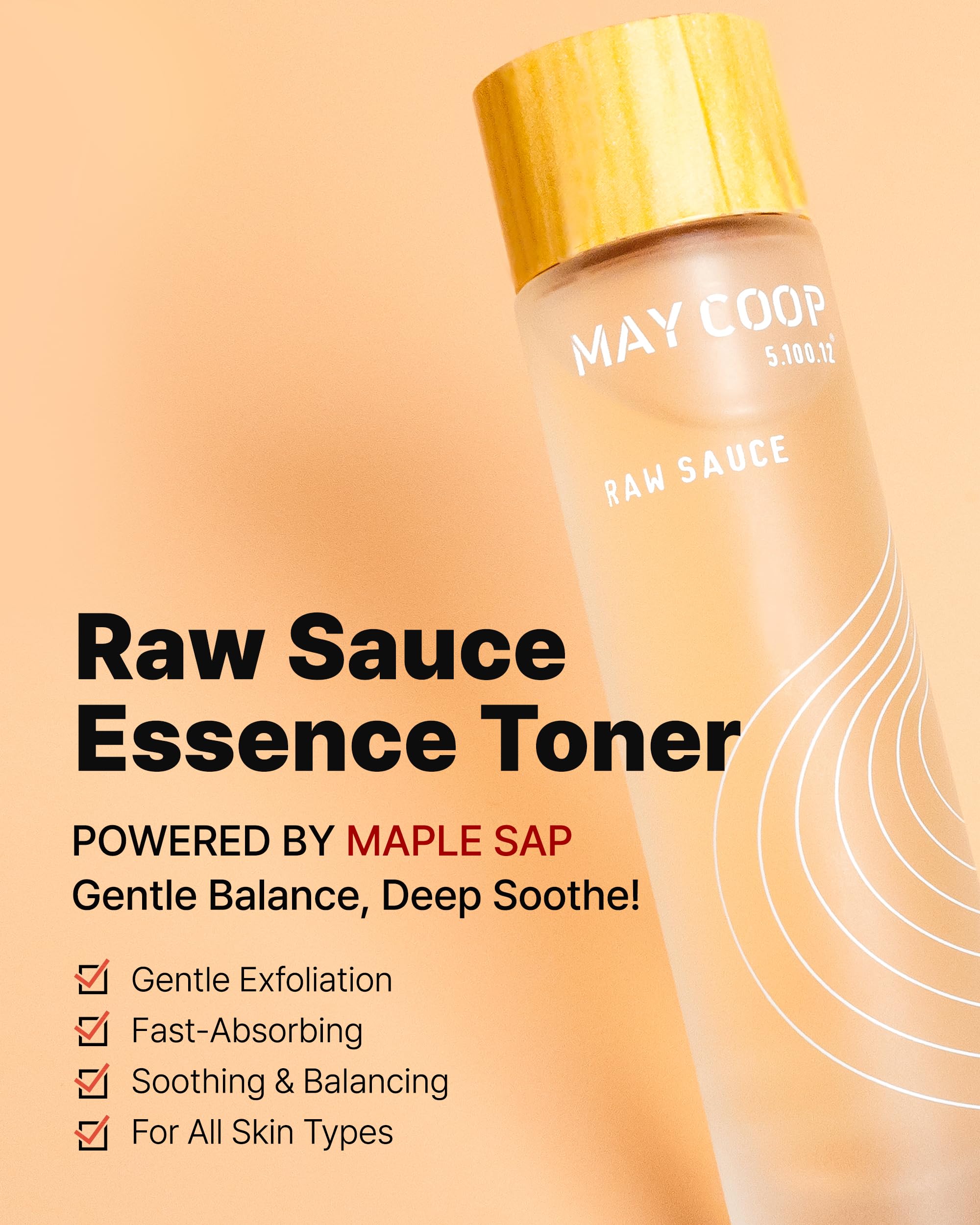MAY COOP Moisture Essence Toner application demonstrates fast-absorbing hydration without greasiness.