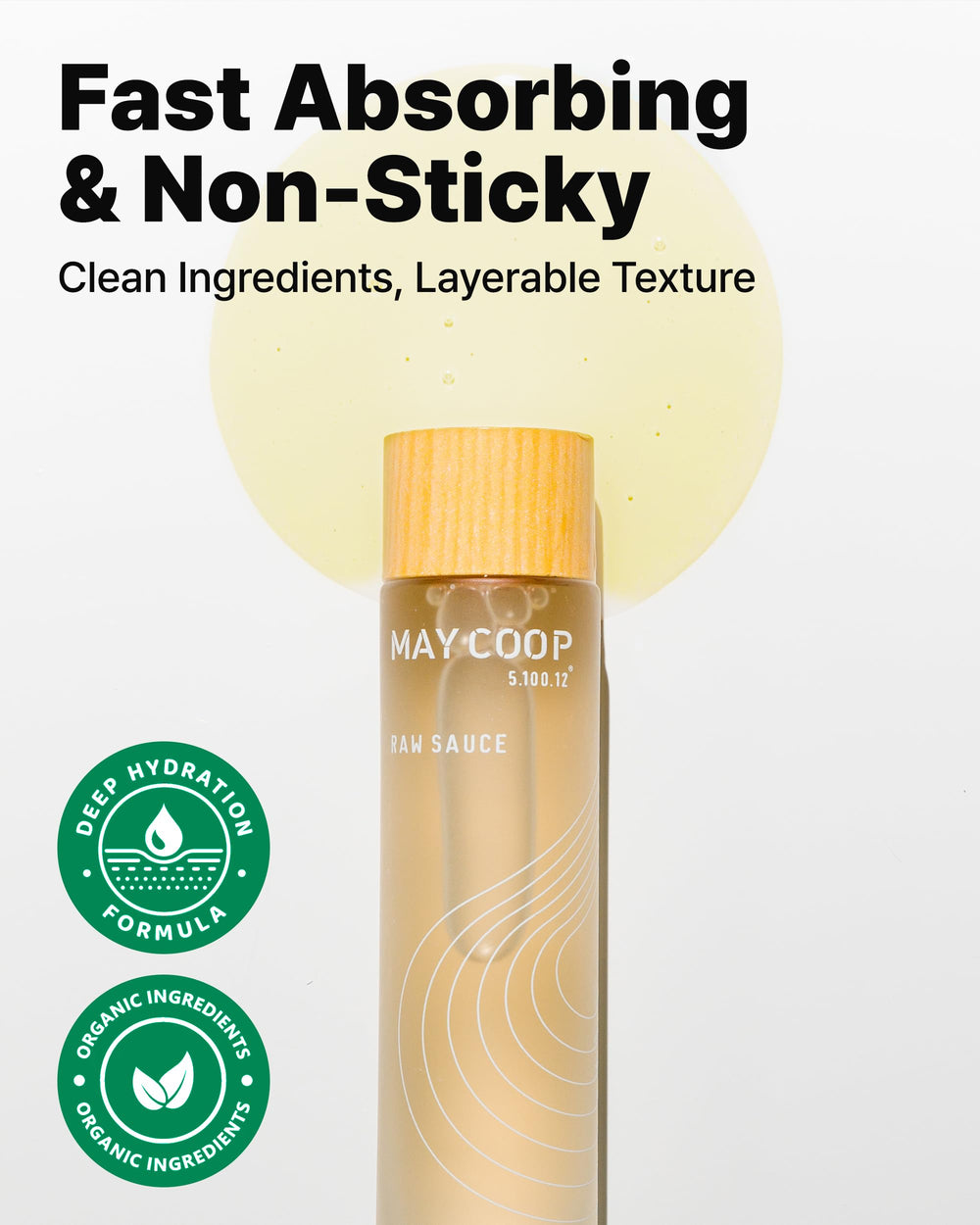 MAY COOP Moisture Essence Toner centella asiatica focus signals calming, balanced skin.