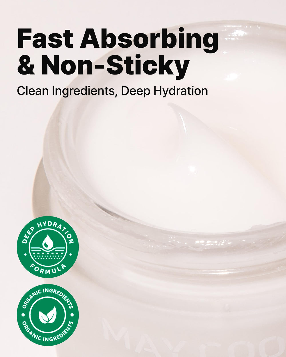 MAY COOP Raw Moisturizer application on face for smooth finish