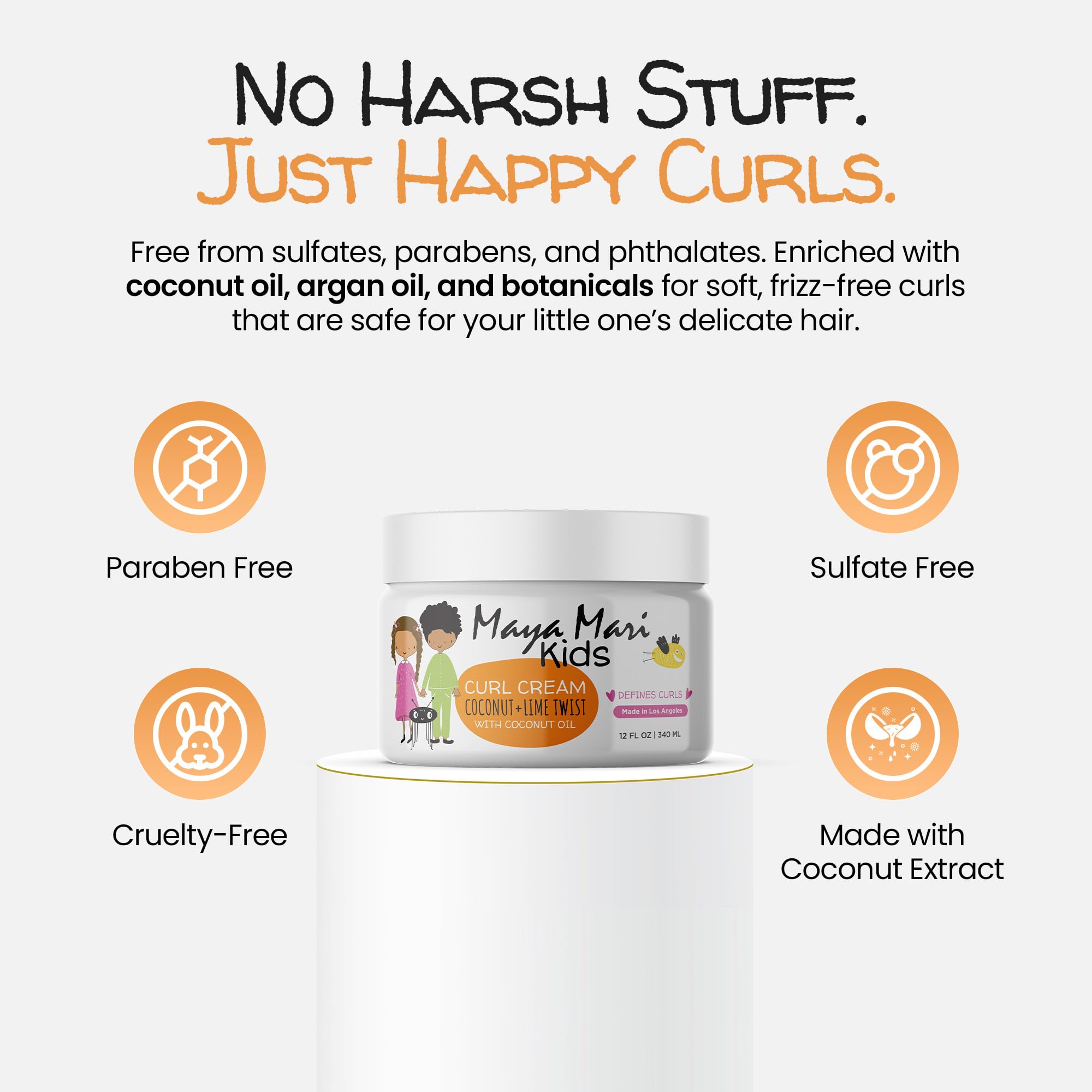 Maya Mari apply-styling hair shot—easy, gentle styling for active kids.
