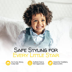 MAYA MARI Kids Hair Gel coconut extract close-up highlights nourishing lightweight hold.