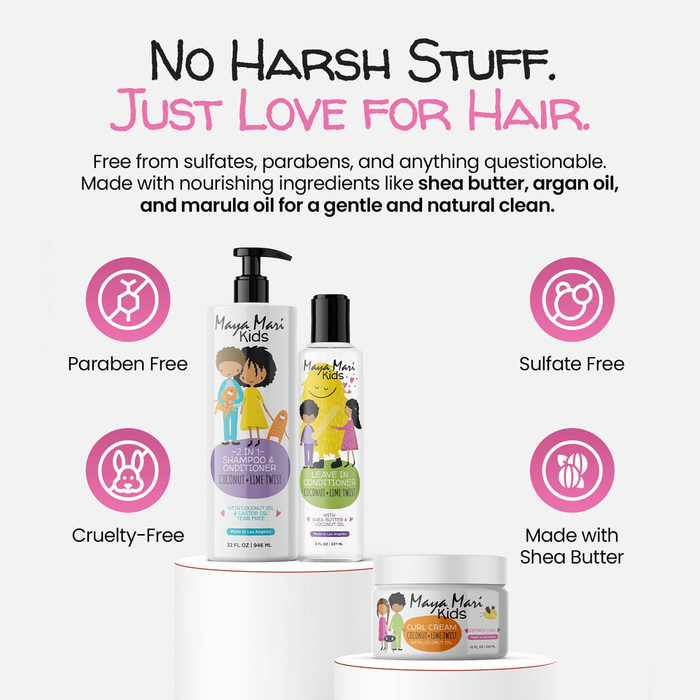 Maya Mari sulfate-free ingredients label signals gentle cleansing
