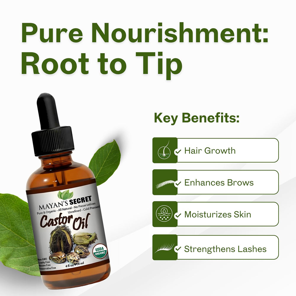 Mayan's Secret cold-pressed oil pours smoothly for easy scalp and hair applications.