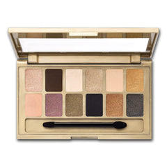 Maybelline 24K Nudes swatches showing metallic gold pigments for bold day-to-night makeup