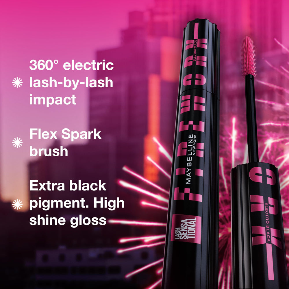 Maybelline Allergy and Ophthalmologist tested Firework mascara suitable for sensitive eyes.