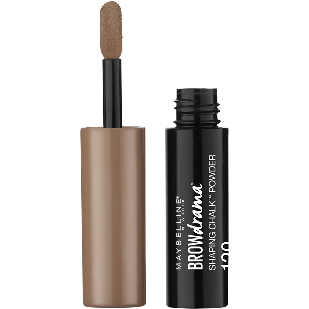 Maybelline Brow Drama compact packaging shown for easy travel touch-ups