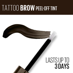 Three-step application of Maybelline Brow Tattoo tint