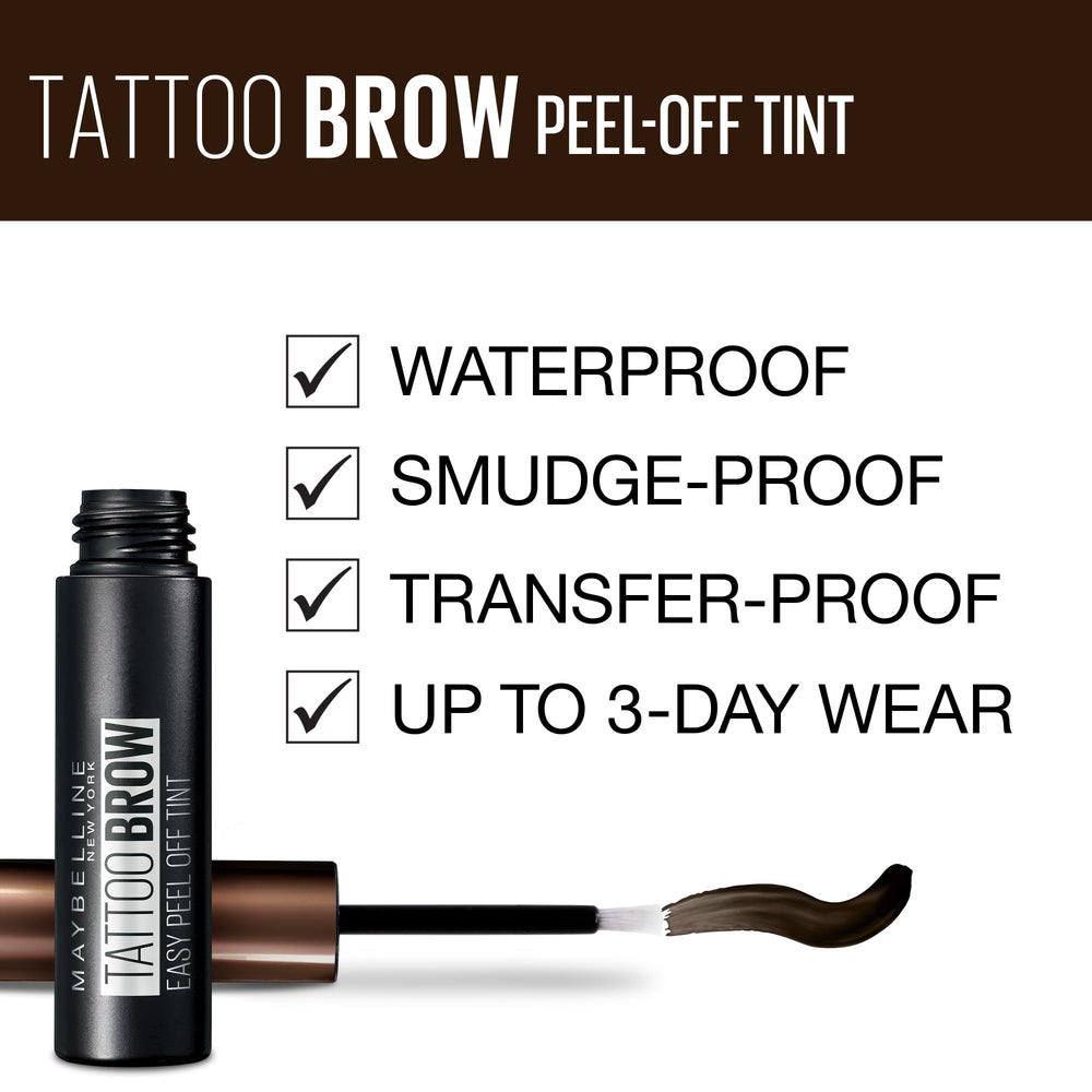Maybelline Brow Tattoo applied to sparse brows for fuller look