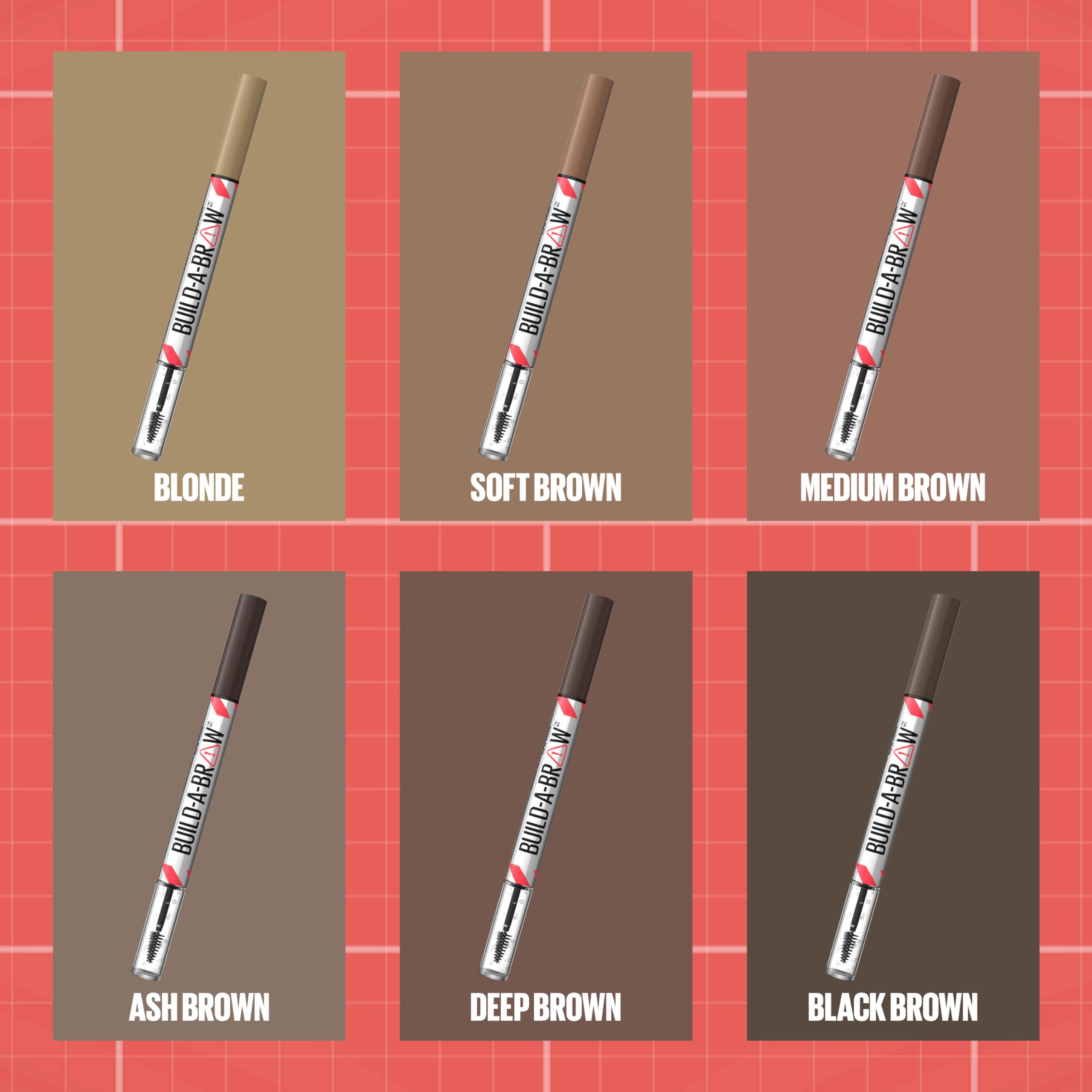 Maybelline Build-A-Brow six-shade range provides a shade match for most brows
