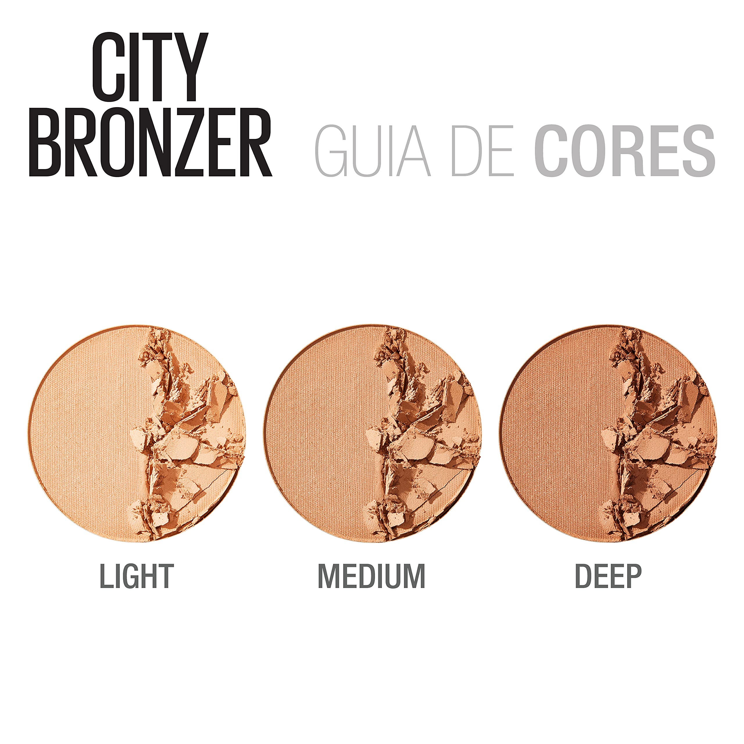 Maybelline City Bronzer surface swatch emphasizes velvety matte finish