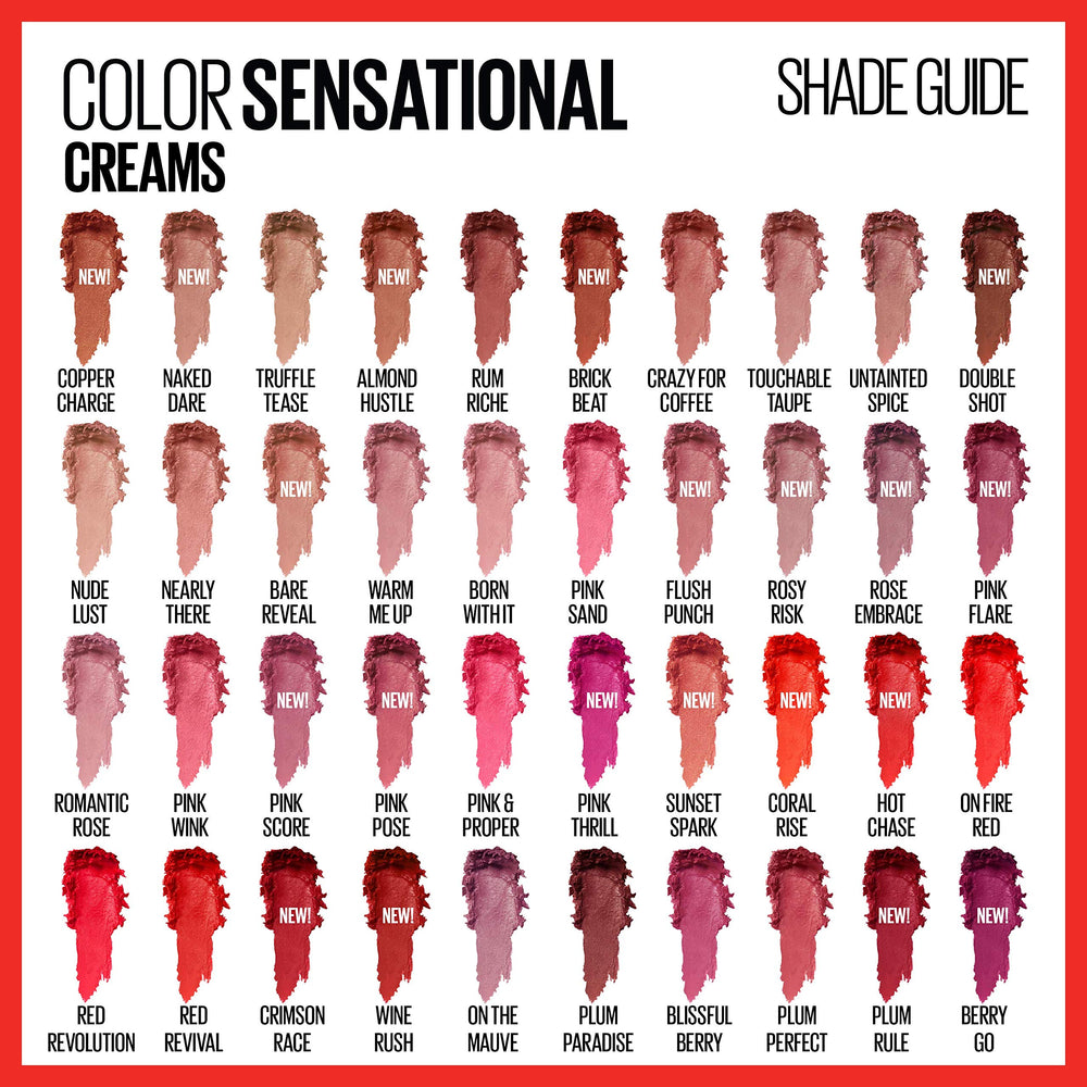 Demo of precise lip application and even color with Maybelline Color Sensational lipstick.