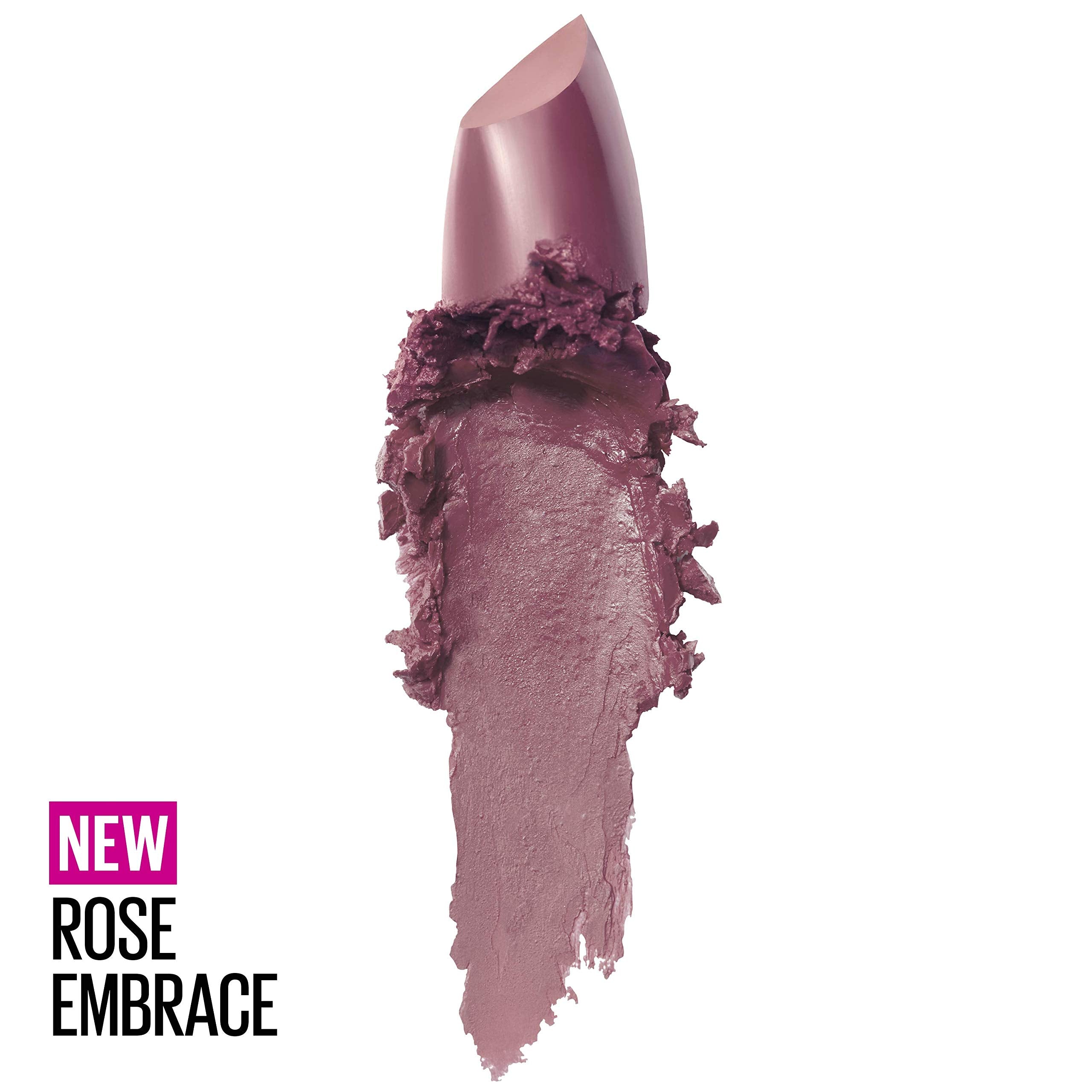 Maybelline Color Sensational lipstick tube closeup highlights creamy texture and smooth application.