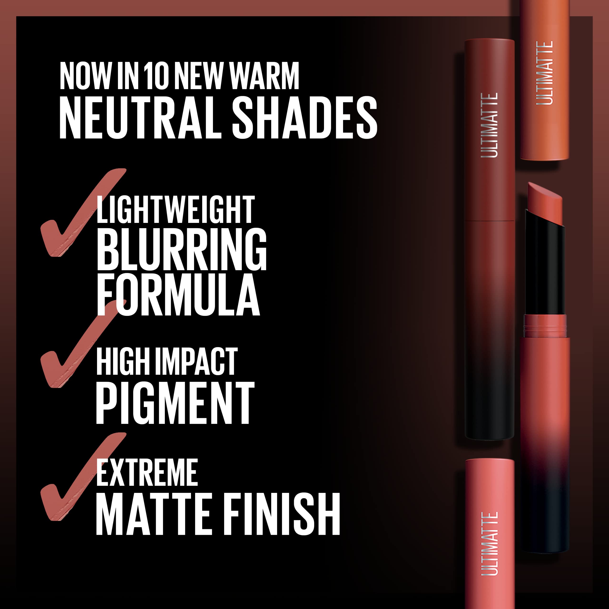 Maybelline Color Sensational Ultimatte texture blur close-up showing lip-line smoothing.