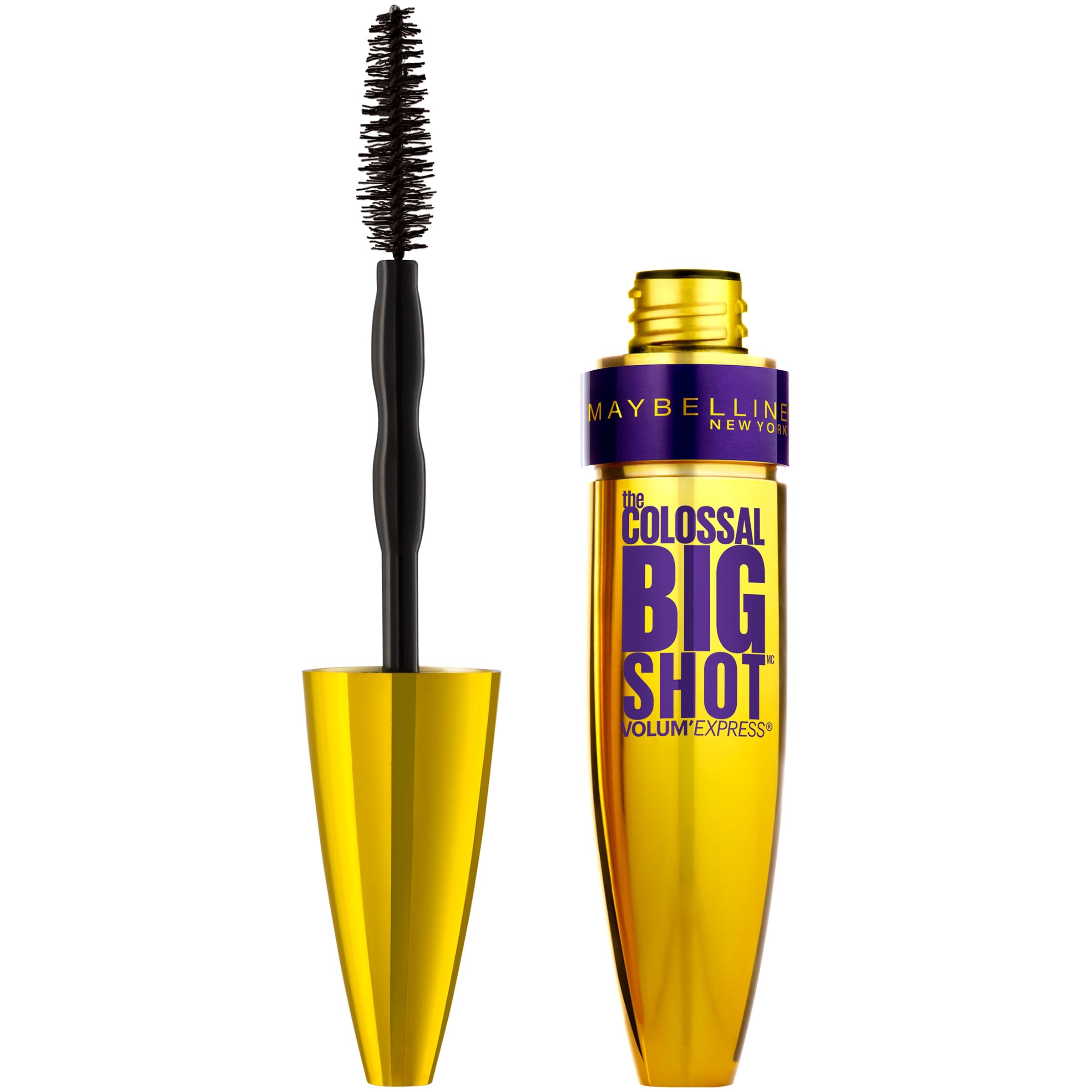 Maybelline Colossal Big Shot brush close-up for bold, voluminous lashes