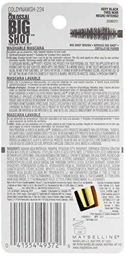 Maybelline Colossal Big Shot mascara on lashes delivering instant root-to-tip volume