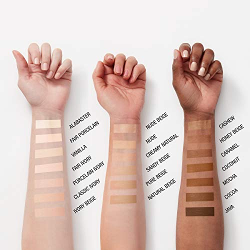 Maybelline Dream Radiant Foundation on-skin finish demonstrates natural-looking radiance.