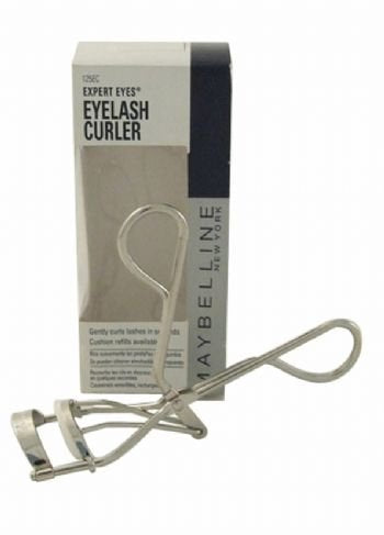 Maybelline Expert Eyes Eyelash Curler open with ergonomic grip for precise lift